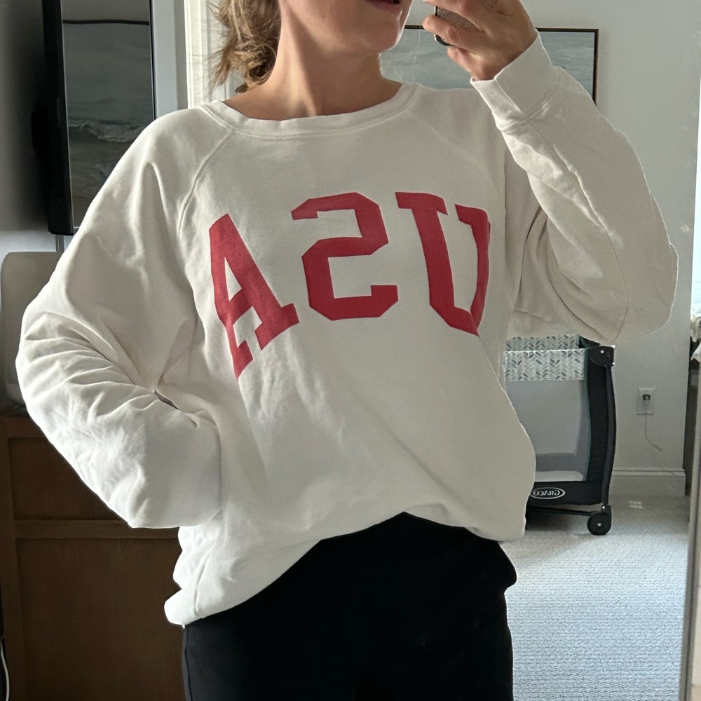 Free People Retro Brand USA crew sweatshirt